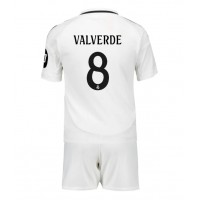 Real Madrid Federico Valverde #8 Hjemmedraktsett Barn 2024-25 Kortermet (+ Korte bukser)